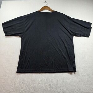 Bert Pulitzer Mens Black Rayon Blend Ribbed Short Sleeve T-Shirt Size L 40347